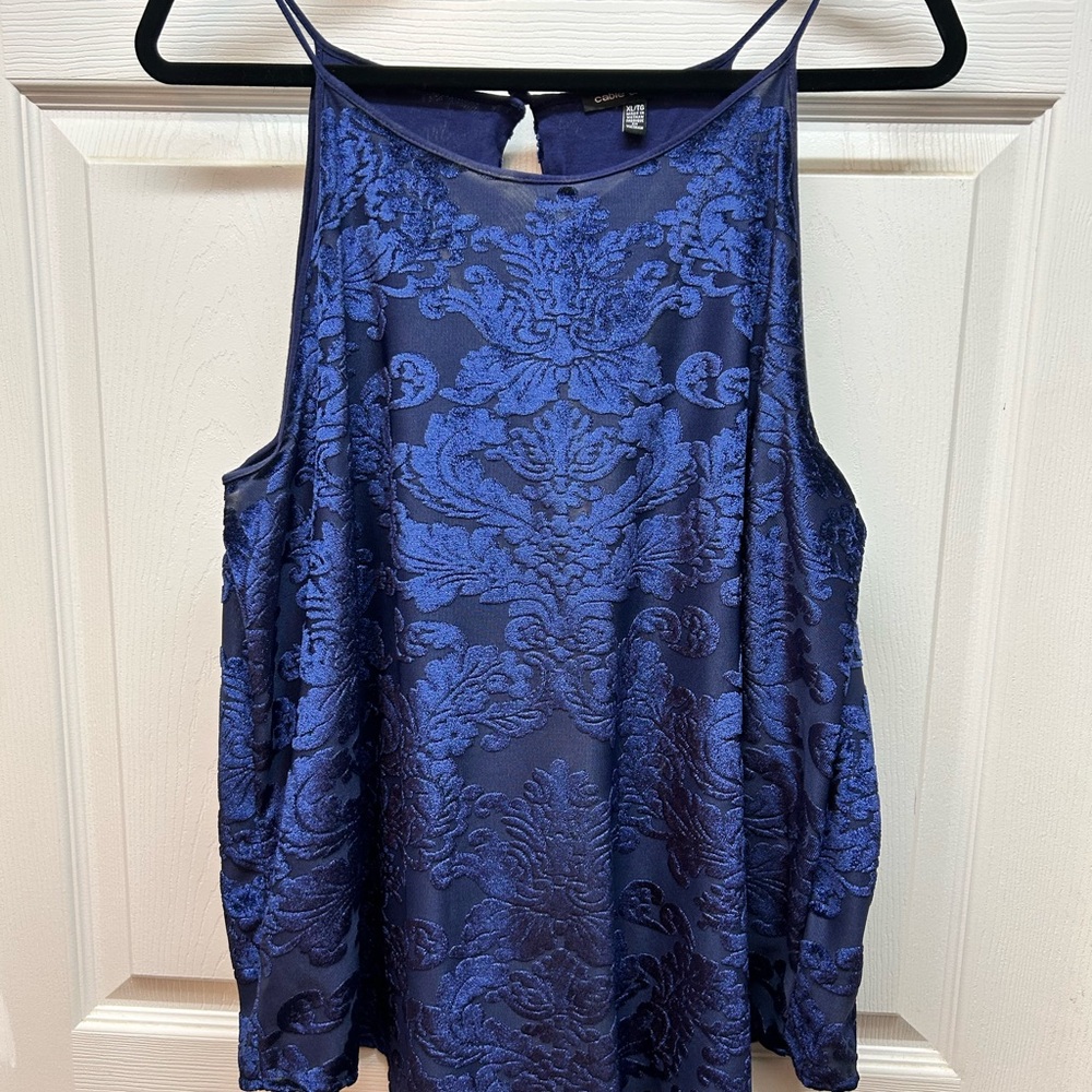 Cable & Gauge Burnout Damask Swing Tank Top